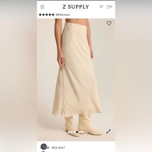 Z Supply Uropa Luxe Sheen Mid Skirt